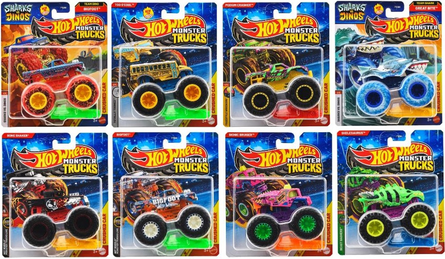 HW  2025 モンスタートラック #J 1:64（国内流通版）8種セット